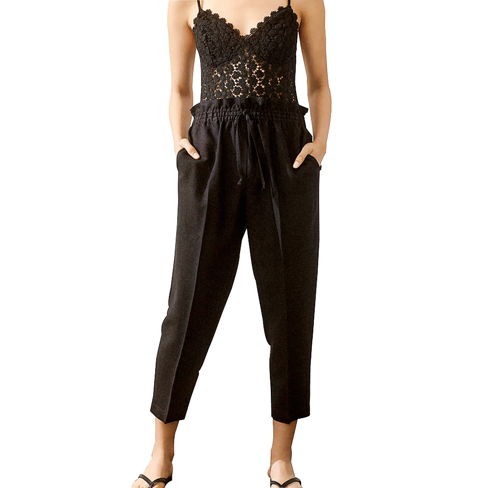 Baggy Cropped Pants Women Summer Korean Casual Ruffle Linen Green Black Beige Loose High Waist Trousers Oversized Plus Size
Baggy Cropped Pants Women Summer Korean Casual Ruffle Linen Green Black Beige Loose High Waist Trousers Oversized Plus Size