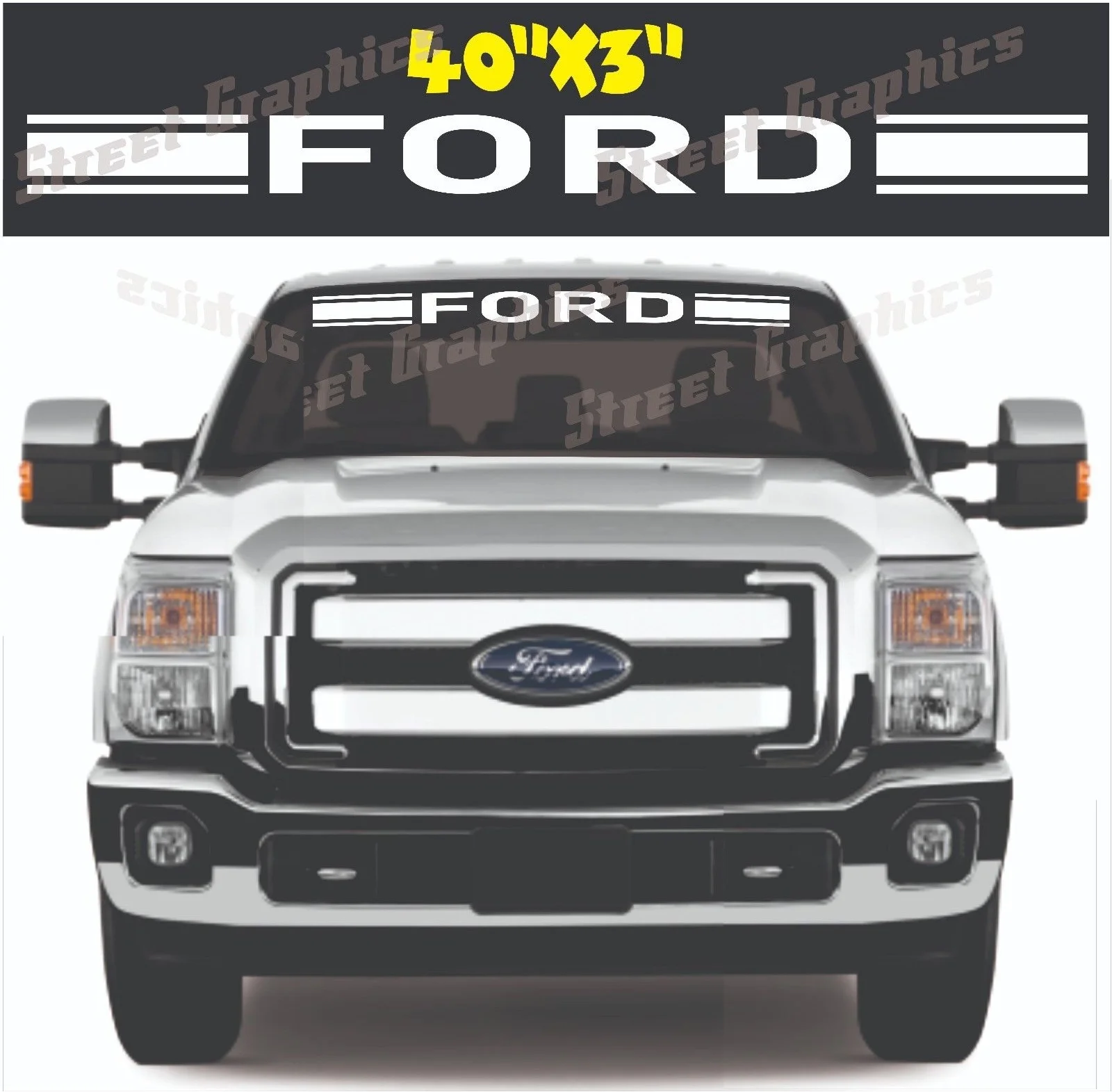 Для FORD наклейка на ветровое стекло плакат-стикер полосы универсальный дизайн для
