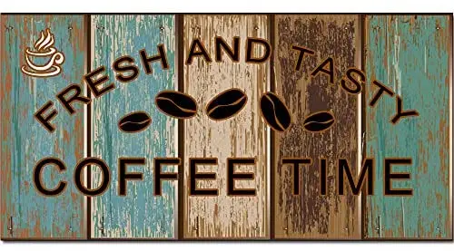 

Original Retro Design Fresh and Tasty Wood Signs Wall Art|Natural Wooden Board Print Poster Wall Decoration for Cafe/Kitchen