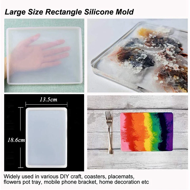 Resin Molds Epoxy Silicone Molds Concrete Plaster Craft Tray Art Decorative for Jewelry, Soap, Candle Holder 4 Pack
Resin Molds Epoxy Silicone Molds Concrete Plaster Craft Tray Art Decorative for Jewelry, Soap, Candle Holder 4 Pack