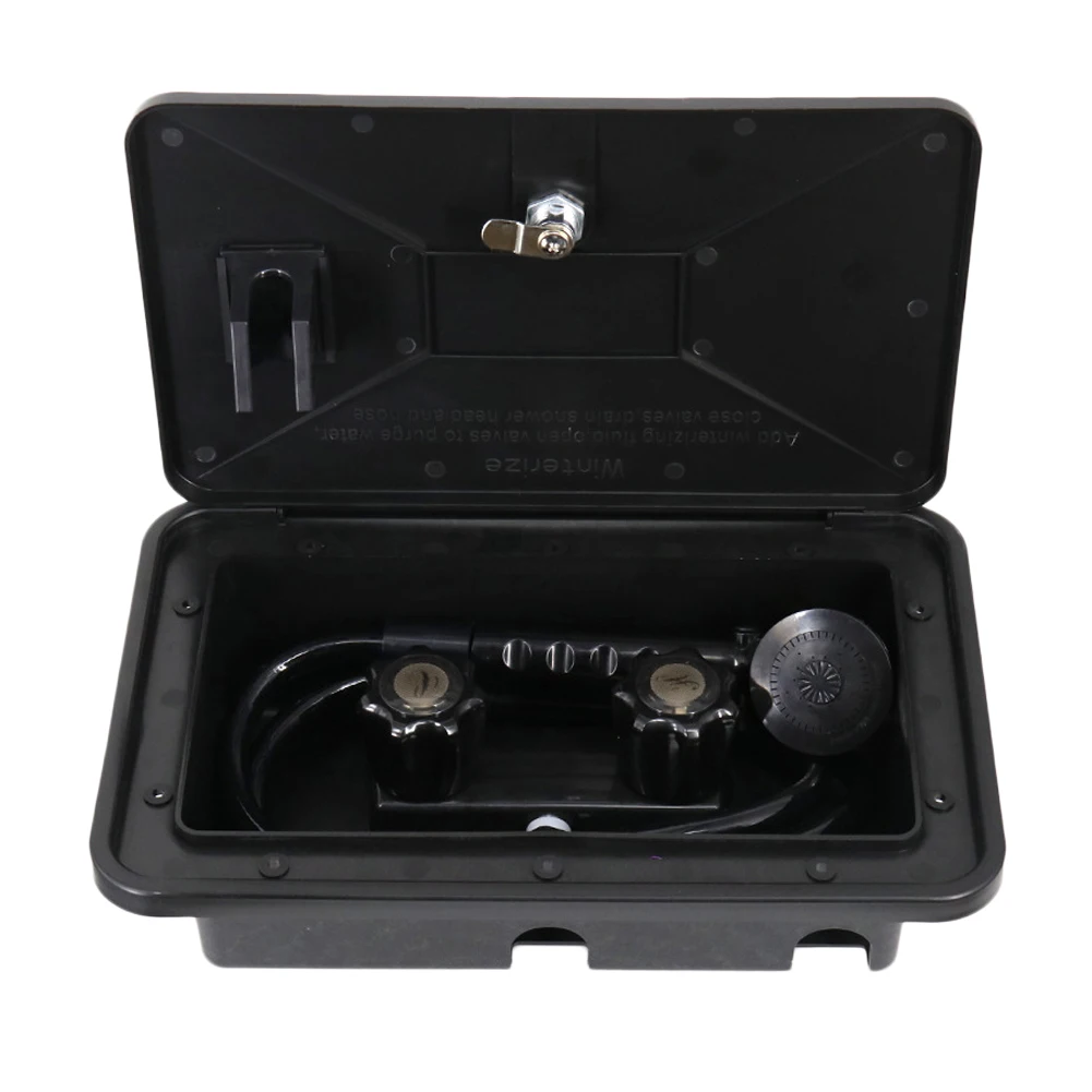 White RV Exterior Shower Box Kit with Lock Boat Marine Camper Motorhome Caravan Car Switch Shower Kit Exterior Accessories
White RV Exterior Shower Box Kit with Lock Boat Marine Camper Motorhome Caravan Car Switch Shower Kit Exterior Accessories