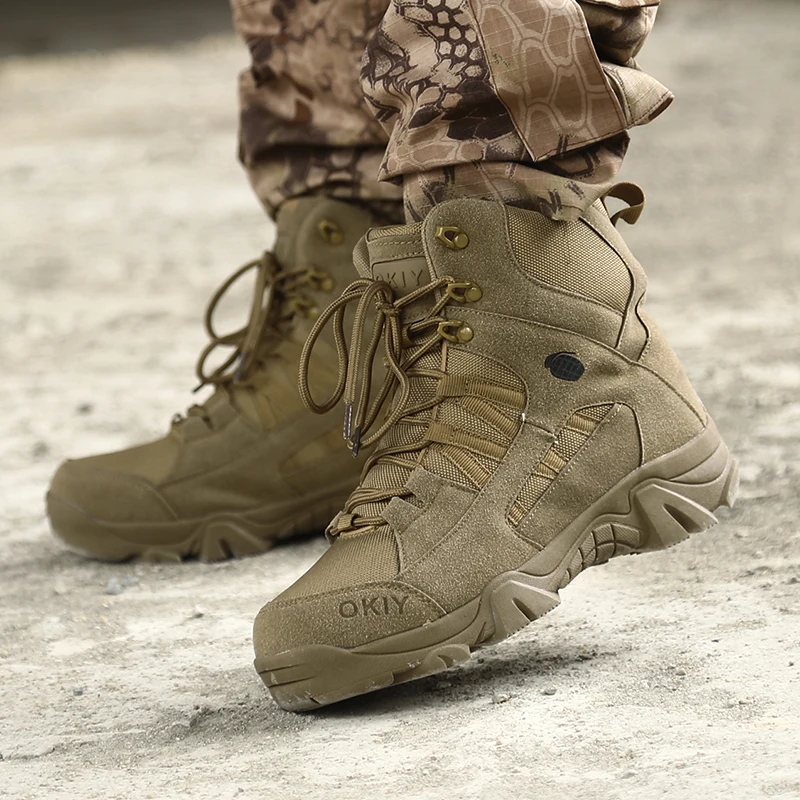 Мужские ботинки из натуральной кожи армейские Рабочая обувь для охоты