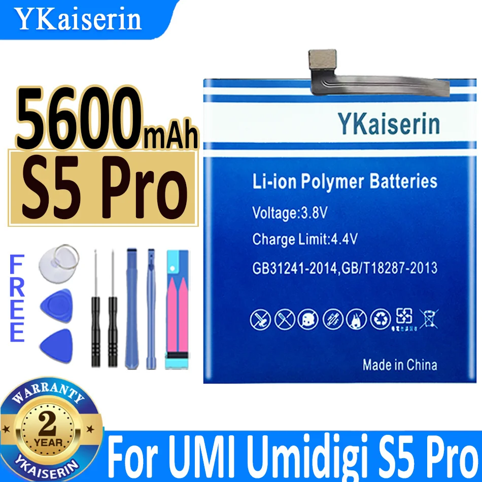 

5600mAh YKaiseri Battery S5 Pro For UMI Umidigi S5Pro Bateria