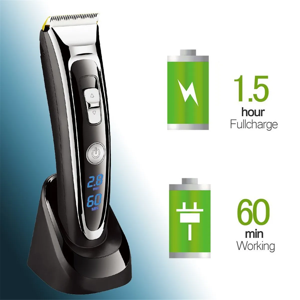 Professional Hair Clipper Trimmer Electric Hair Cutting Machine Digital LED Screen Rechargeable Barber Tool
Professional Hair Clipper Trimmer Electric Hair Cutting Machine Digital LED Screen Rechargeable Barber Tool
