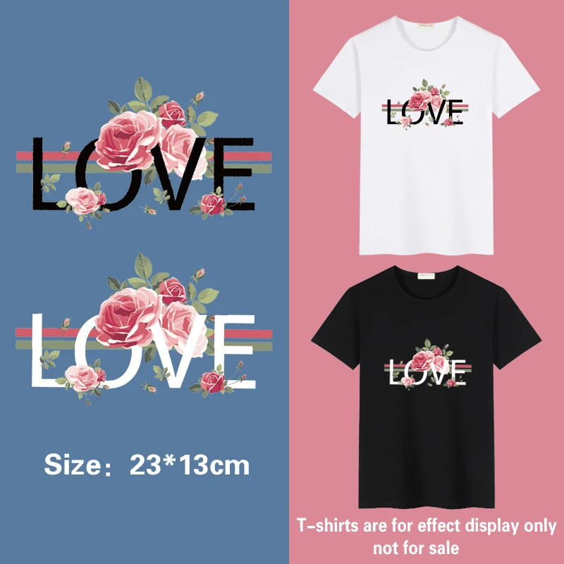 Flower love girls T-shirt printing iron DIY heat transfer patch T-shirt heat transfer sticker decorative printing
Flower love girls T-shirt printing iron DIY heat transfer patch T-shirt heat transfer sticker decorative printing