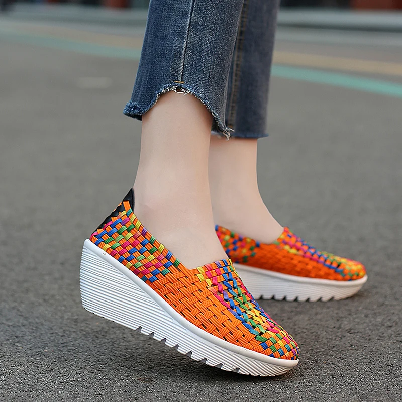 Summer Sneakers Soft Loafers Thick Heel Women's Sport Shoes Breathable Woven Women Running Shoes Handmade Woman Sports Shoes V4
Summer Sneakers Soft Loafers Thick Heel Women's Sport Shoes Breathable Woven Women Running Shoes Handmade Woman Sports Shoes V4