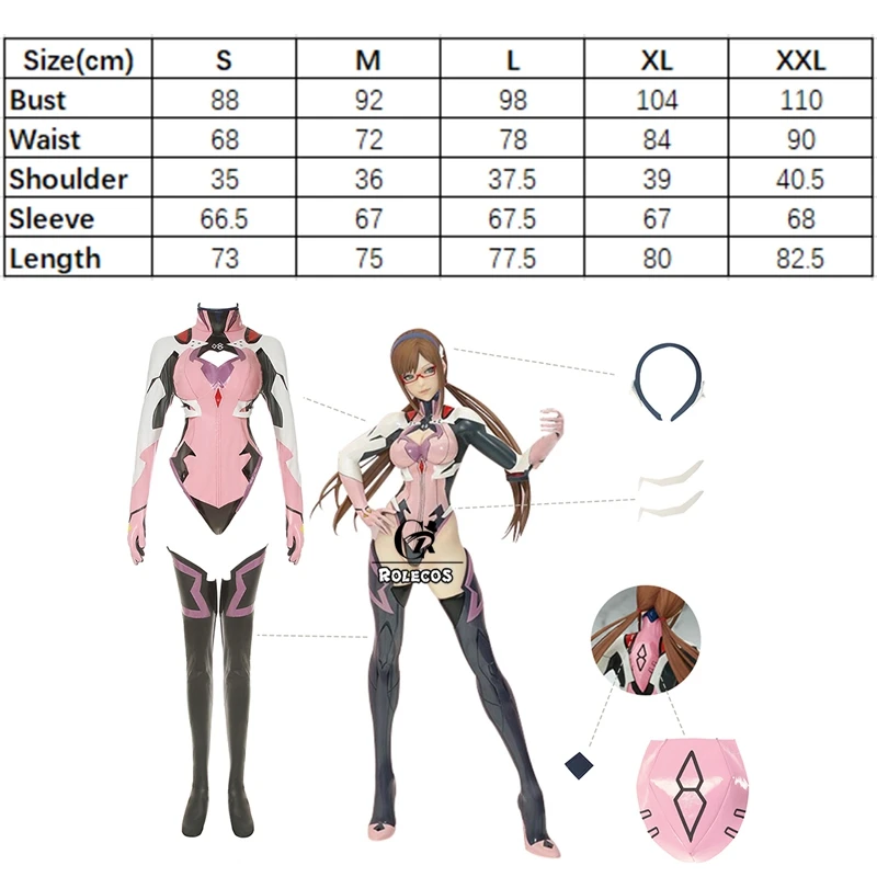 ROLECOS EVA Cosplay Costume Mari Makinami Illustrious Cosplay Costume Sexy Pink Jumpsuit Women Costume Bodysuit Halloween Suit 
ROLECOS EVA Cosplay Costume Mari Makinami Illustrious Cosplay Costume Sexy Pink Jumpsuit Women Costume Bodysuit Halloween Suit