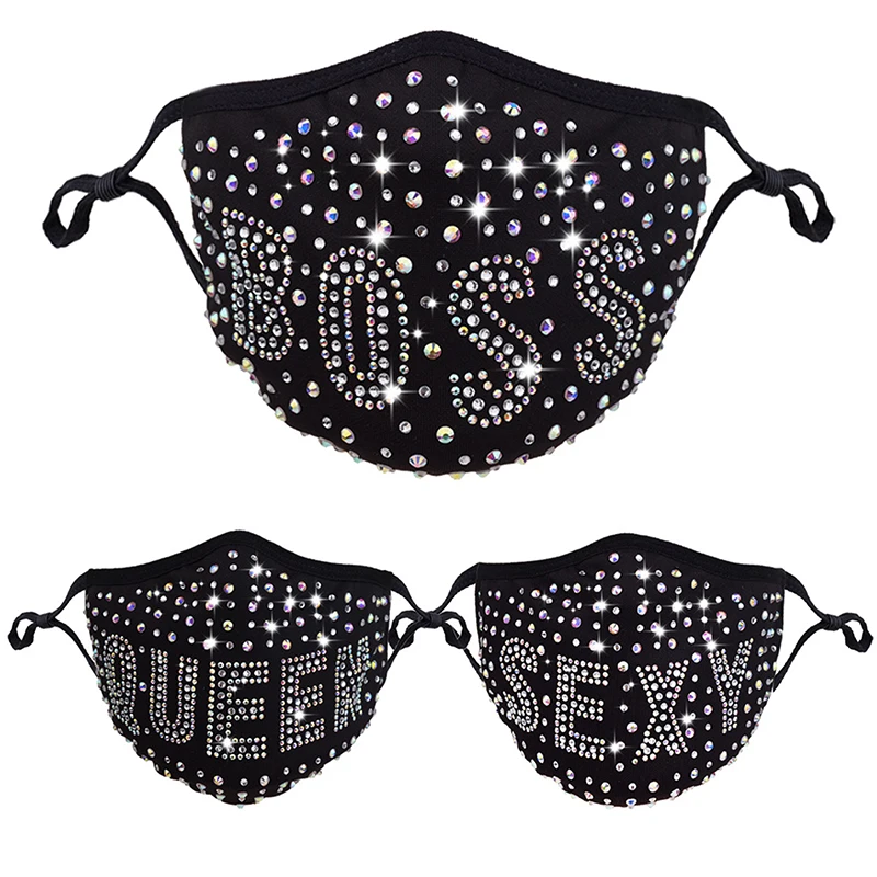 Face Mask Black Fashion Shiny Rhinestones Ladies Party Bling Washable Mask Dustproof Women Mask Nightclub
Face Mask Black Fashion Shiny Rhinestones Ladies Party Bling Washable Mask Dustproof Women Mask Nightclub