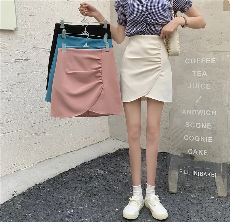Women Skirt Summer Sweet Ruffles Trim Mini Skirt High Waist Irregular Slit Student Girls Short Skirt Korean Style Faldas Mujer
Women Skirt Summer Sweet Ruffles Trim Mini Skirt High Waist Irregular Slit Student Girls Short Skirt Korean Style Faldas Mujer