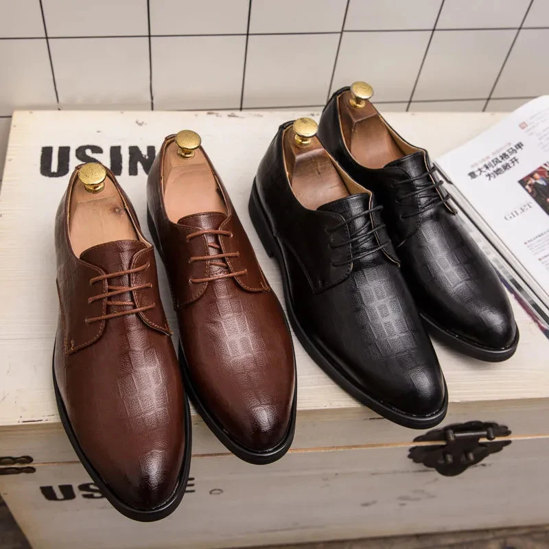 Men's Leather Shoes Spring, Summer And Autumn New Fashion Formal Dress Trend Shoes With Increased Lace Up Men's Leather Shoes
Men's Leather Shoes Spring, Summer And Autumn New Fashion Formal Dress Trend Shoes With Increased Lace Up Men's Leather Shoes