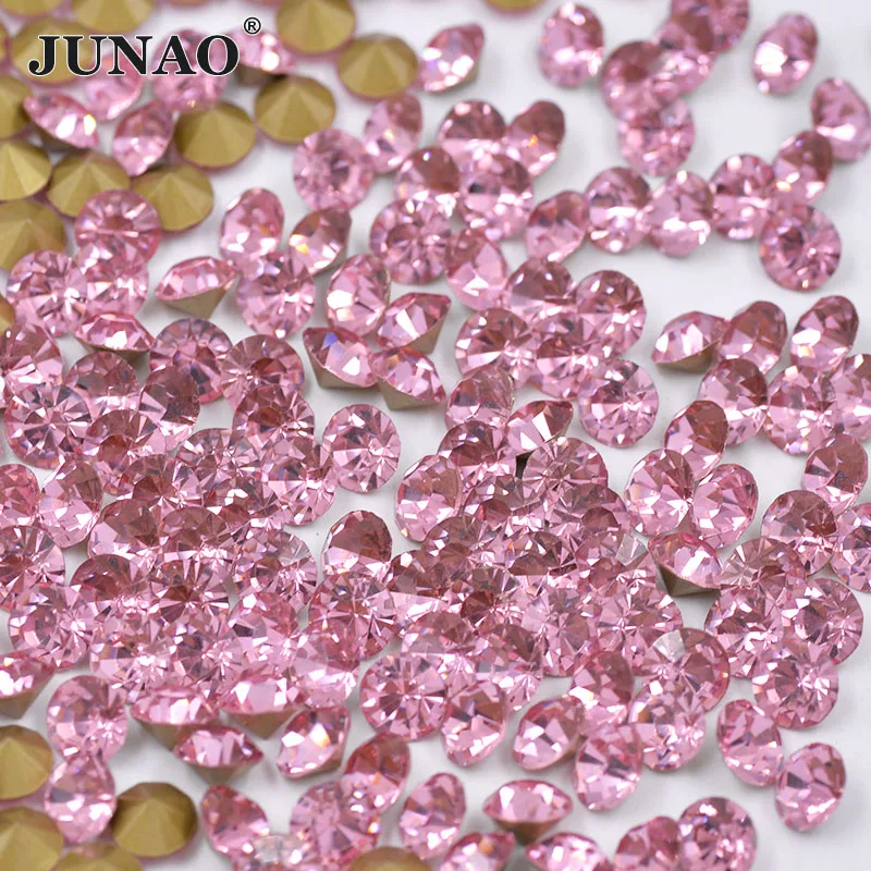 JUNAO SS6 8 10 12 16 20 30 Pointback Pink Glass Rhinestone Stickers Non Hot Fix Round Strass Diamond Nail Art Decoration
JUNAO SS6 8 10 12 16 20 30 Pointback Pink Glass Rhinestone Stickers Non Hot Fix Round Strass Diamond Nail Art Decoration