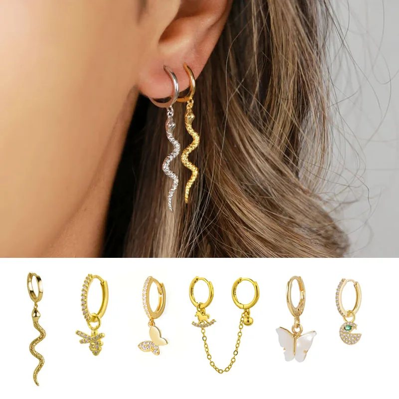 925 Sterling Silver Animal Hoop Earrings for Women Cute Butterfly Horse Bee Starfish Circle Earrings Jewelry Gift
925 Sterling Silver Animal Hoop Earrings for Women Cute Butterfly Horse Bee Starfish Circle Earrings Jewelry Gift
