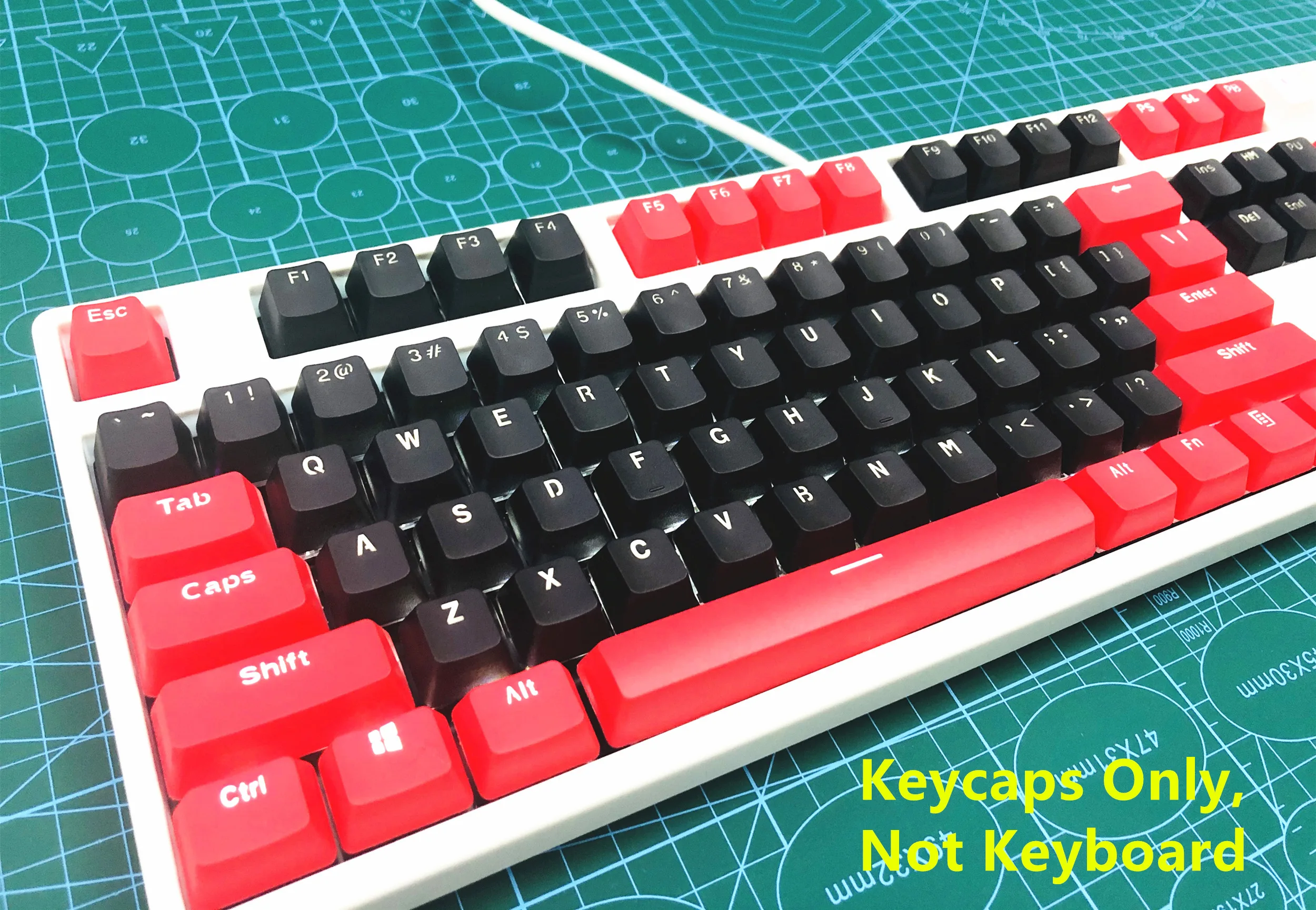 87/104 ключей Doubleshot черно красный PBT Keycap с подсветкой ANSI KeyCaps для Cherry MX механическая