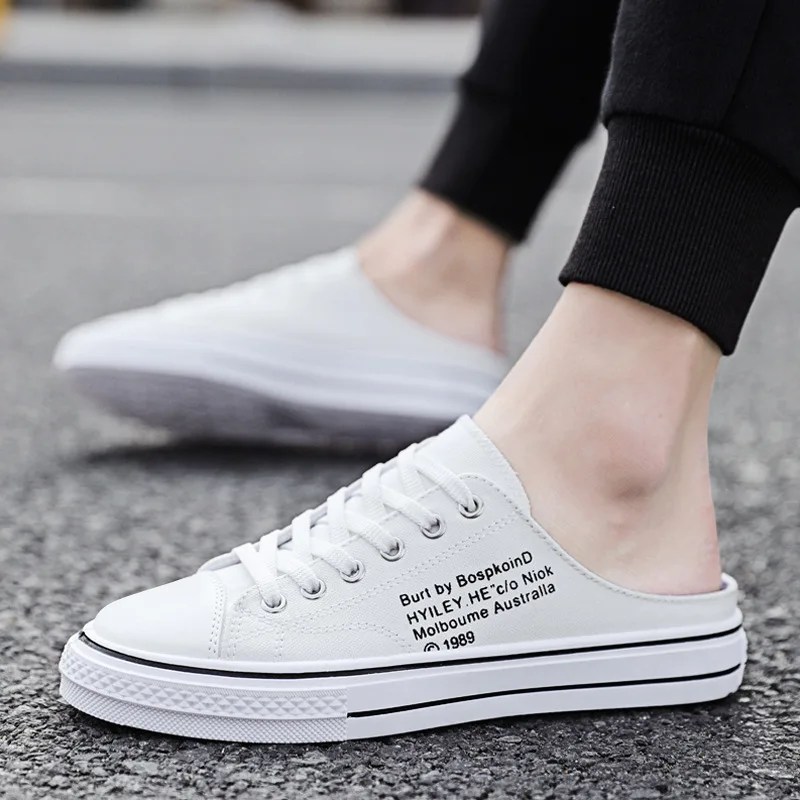 Half slippers male 2021 new summer breathable white shoes student casual trend men's heelless canvas trend shoes
Half slippers male 2021 new summer breathable white shoes student casual trend men's heelless canvas trend shoes