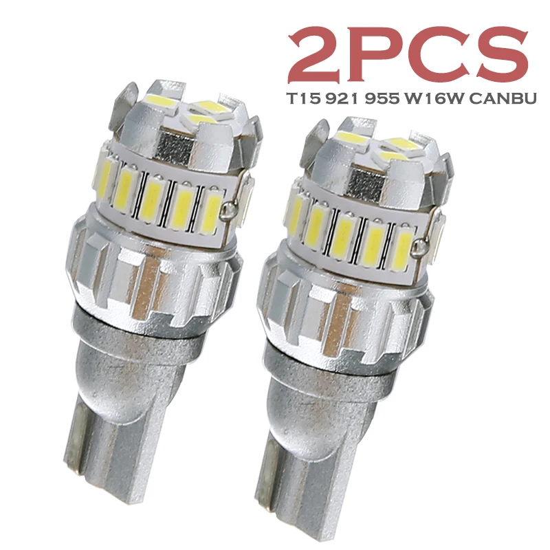 2pcs Car Auto White T15 921 955 W16W Canbus LED Back up Reverse Light Bulb 6500K 2400LM Accessories Parts
2pcs Car Auto White T15 921 955 W16W Canbus LED Back up Reverse Light Bulb 6500K 2400LM Accessories Parts