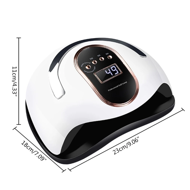 Portable 168W Nail Lamp UV LED Nails Dryer Gel Polish Curing Light Manicure Pedicure Machine with Motion Sensing 4 Timer C1FF
Portable 168W Nail Lamp UV LED Nails Dryer Gel Polish Curing Light Manicure Pedicure Machine with Motion Sensing 4 Timer C1FF