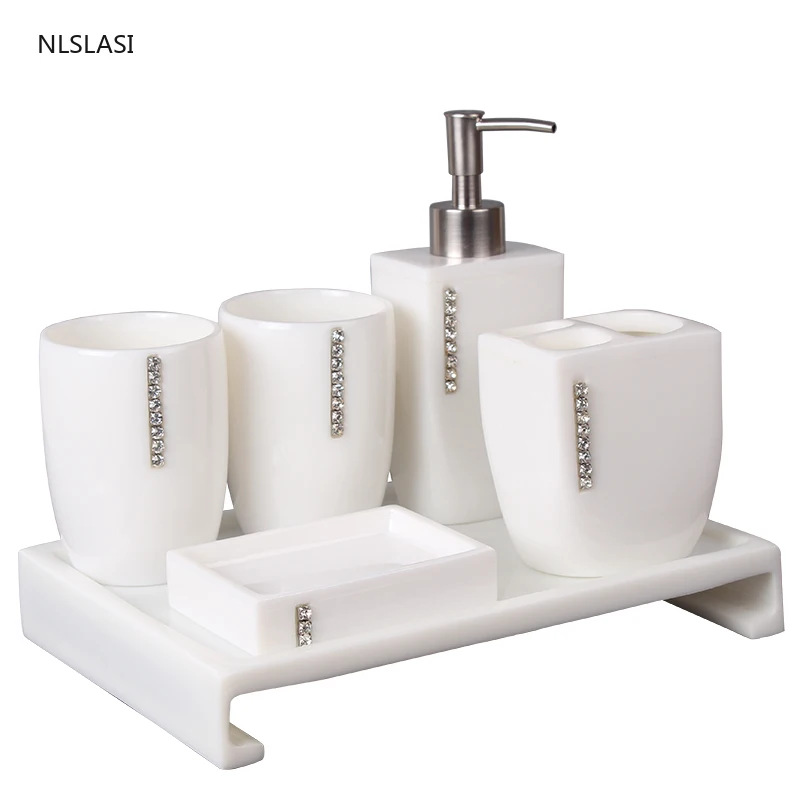 Six-piece Suit Simplicity Texture Resin Hand Sanitizer Bottle Gargle Cup Bathroom Accessories Set Toothbrush Holder Wedding Gift
Six-piece Suit Simplicity Texture Resin Hand Sanitizer Bottle Gargle Cup Bathroom Accessories Set Toothbrush Holder Wedding Gift
