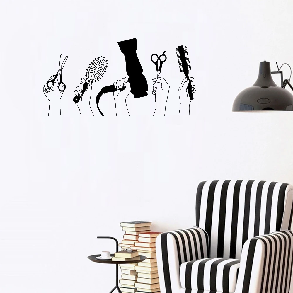Cute Hair Salon Wall Sticker Art Home Decoration Modern Fashion Haircut Wall Stickers decal Bathroom Vinyl DW9034
Cute Hair Salon Wall Sticker Art Home Decoration Modern Fashion Haircut Wall Stickers decal Bathroom Vinyl DW9034