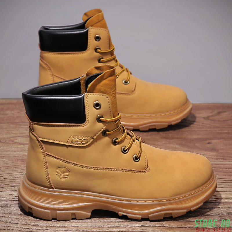 New Men's Boots Outdoor Walking Boots Men's Casual Lace-up Boots Non-slip Motorcycle Boots High-top Tooling Shoes
New Men's Boots Outdoor Walking Boots Men's Casual Lace-up Boots Non-slip Motorcycle Boots High-top Tooling Shoes