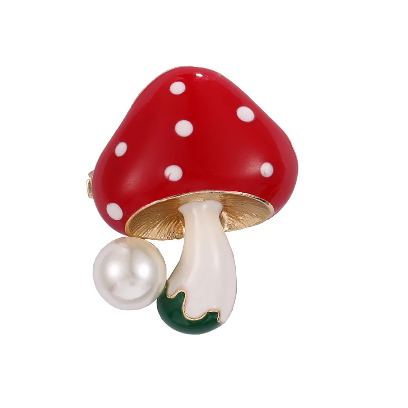 European and American Hot Style Cartoon Mushroom Brooch Fashion Wild Cute Small Collar Pin Accessories Wholesale | Украшения и