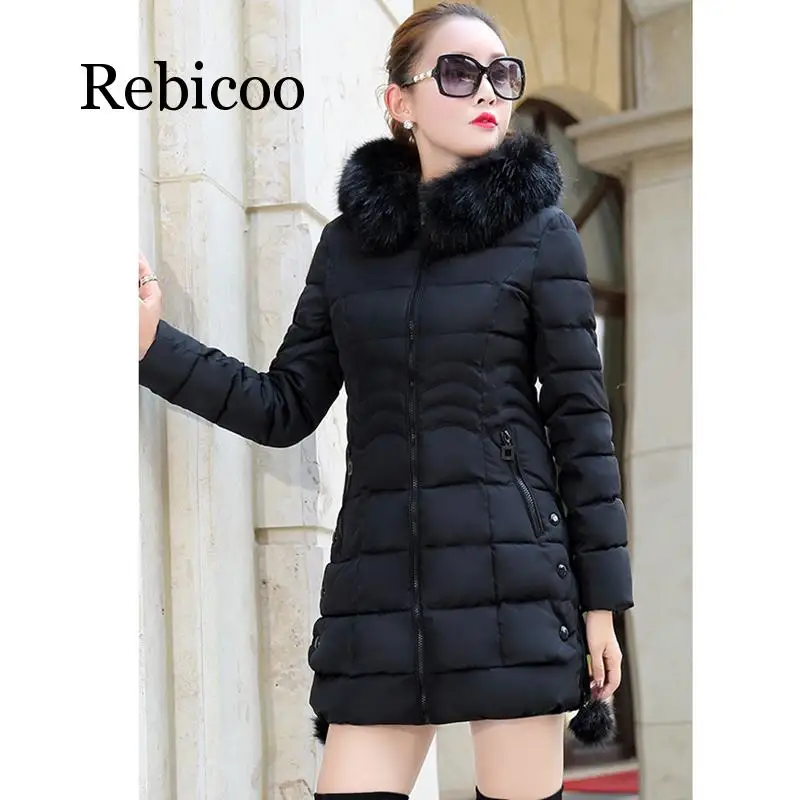 2019 Faux Fur Parkas Women Down Jacket Plus Size Womens Parkas Thicken Outerwear hooded Winter Coat Female Jacket Cotton padded
2019 Faux Fur Parkas Women Down Jacket Plus Size Womens Parkas Thicken Outerwear hooded Winter Coat Female Jacket Cotton padded