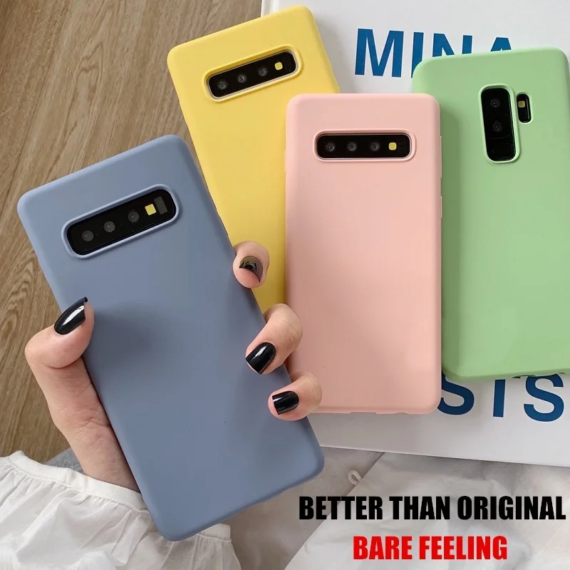 Оригинальный чехол из жидкого силикона для Samsung Galaxy S10 S9 S8 Plus S10E Note 8 9 10 Pro A51 A71 A10 A30