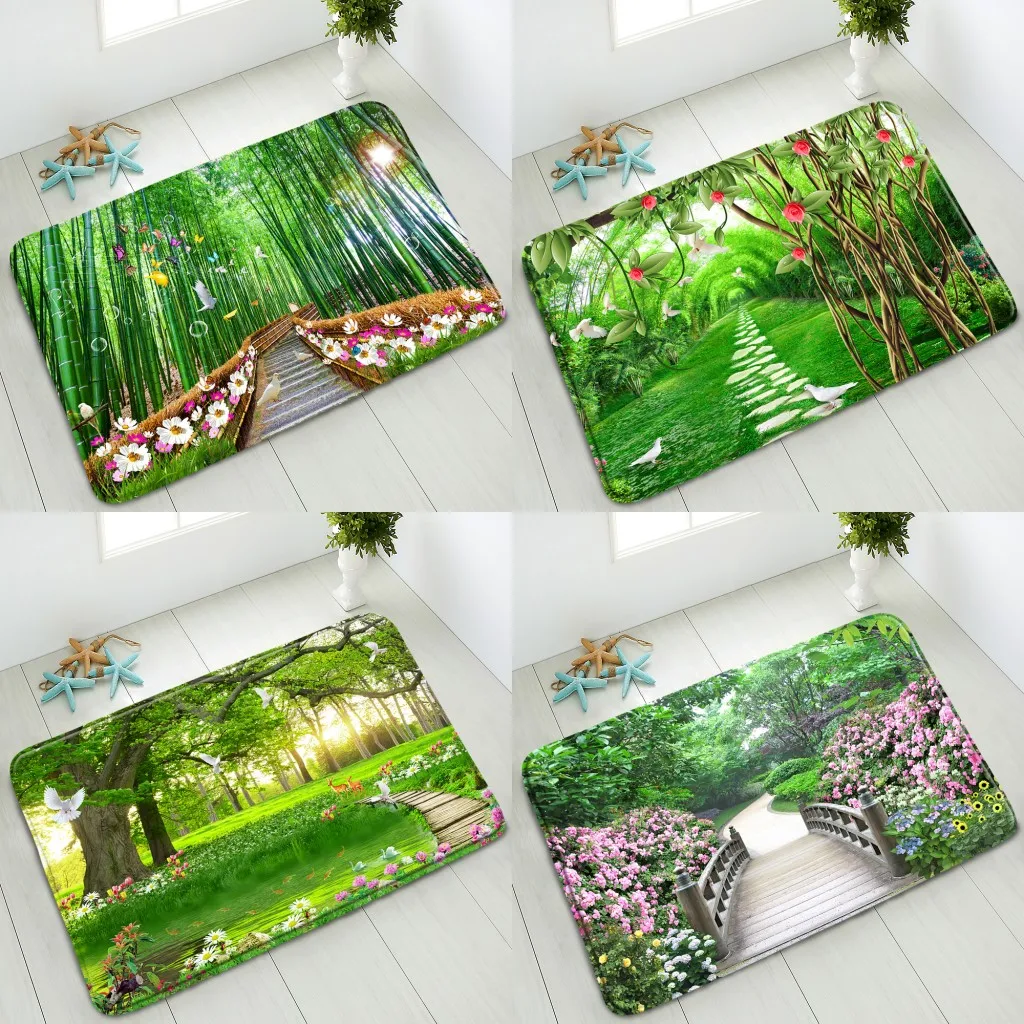 Natural Scenery Non-Slip Bathroom Mat Green Forest Bamboo Flower Deer Peacock Bedroom Kitchen Doormat Floor Mat Absorbent Carpet
Natural Scenery Non-Slip Bathroom Mat Green Forest Bamboo Flower Deer Peacock Bedroom Kitchen Doormat Floor Mat Absorbent Carpet