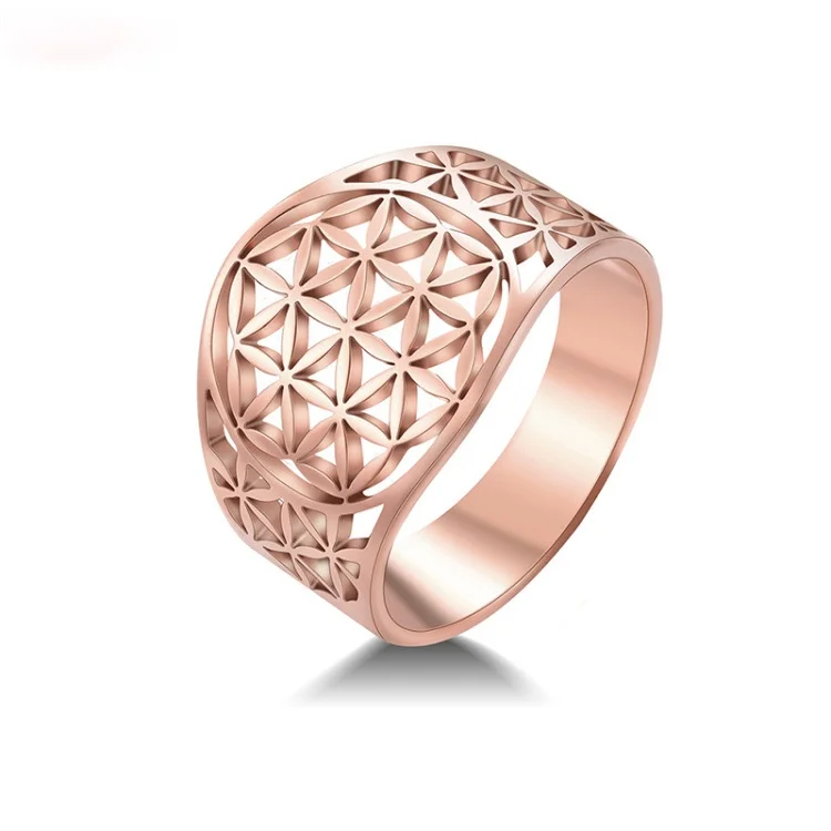 Unique Retro Cut Out Life Flower Ring Stainless Steel Ring Fashion Jewelry Men and Women Lovers Ring Accessory Size Us7-10
Unique Retro Cut Out Life Flower Ring Stainless Steel Ring Fashion Jewelry Men and Women Lovers Ring Accessory Size Us7-10