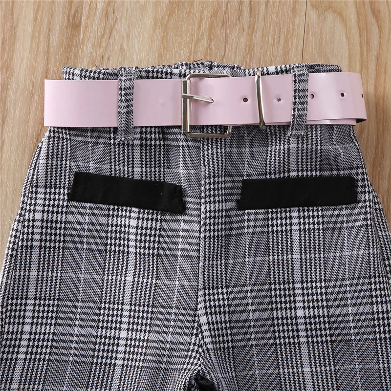 Y.L.STUDIO Fashion Children Clothing Girls Clothes Set Spring Autumn Pink Long Sleeve Top Plaid Belt Pants Kids Outfits
Y.L.STUDIO Fashion Children Clothing Girls Clothes Set Spring Autumn Pink Long Sleeve Top Plaid Belt Pants Kids Outfits