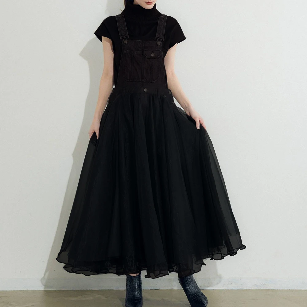 Chic Black Denim Mesh Women Dress 2020 Korean Summer School Maxi Dresses High Waist Robe Japan Style Expansion Femme Vestiods
Chic Black Denim Mesh Women Dress 2020 Korean Summer School Maxi Dresses High Waist Robe Japan Style Expansion Femme Vestiods