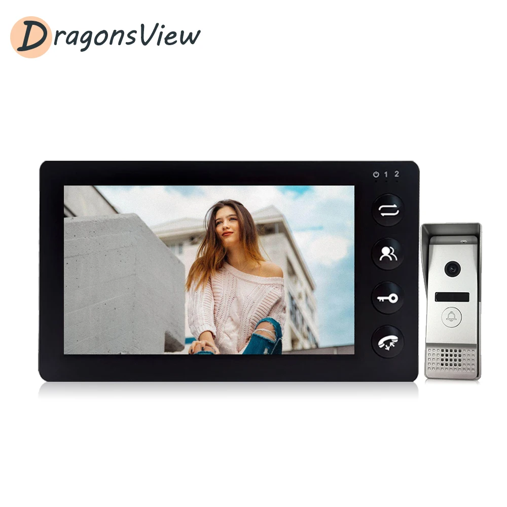 Видеодомофон Dragonsview AHD 1080P система дверного звонка проводной монитор 7 дюймов