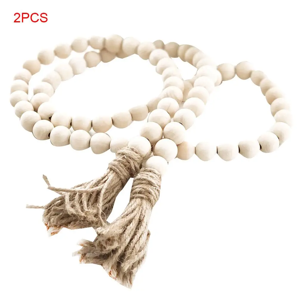 2 PCS Wooden Bead Garland Farmhouse Rustic Country Tassle Prayer Beads Wall Hanging Decorations
2 PCS Wooden Bead Garland Farmhouse Rustic Country Tassle Prayer Beads Wall Hanging Decorations