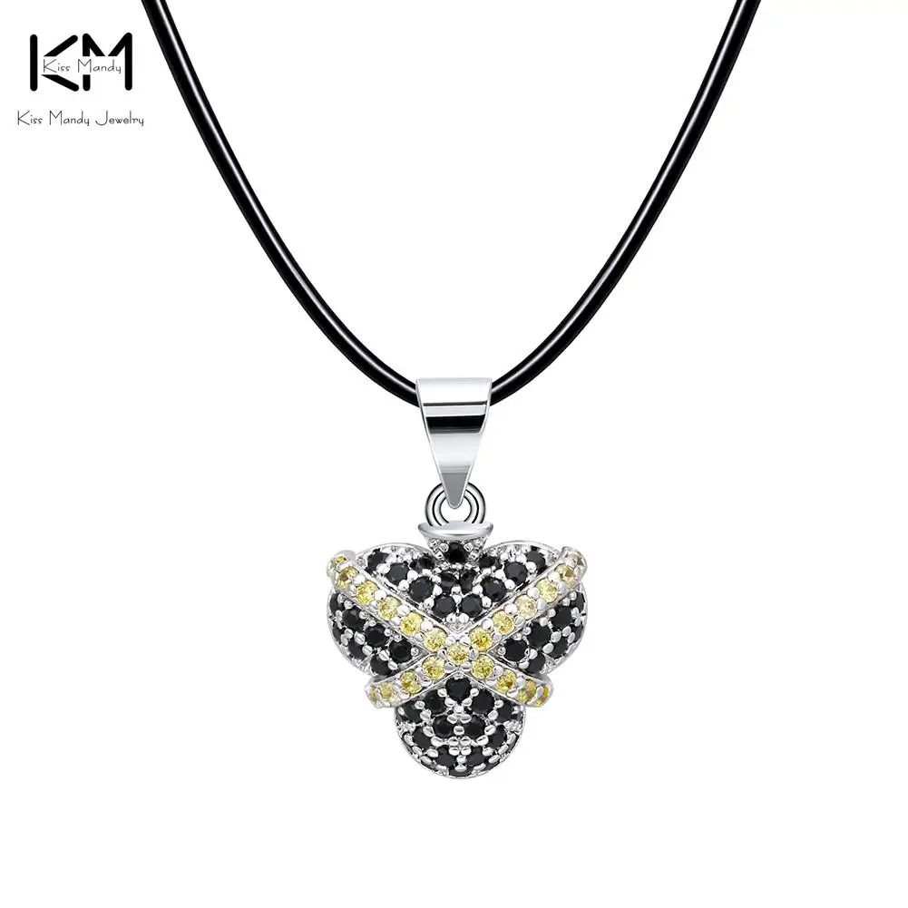 KISS MANDY Vintage Bohemia Black CZ Heart Pendant Necklace For Women Gift Charm with Leather Chain Necklace Brass Jewelry ON181
KISS MANDY Vintage Bohemia Black CZ Heart Pendant Necklace For Women Gift Charm with Leather Chain Necklace Brass Jewelry ON181