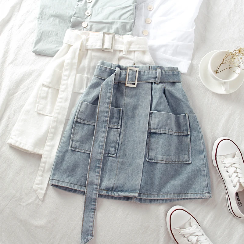 Fashion Women Denim Skirt 2021 Summer Jeans Mini Short Skirt Pockets High Waist Korean Chic Female Skirts Solid Caual Plus Size
Fashion Women Denim Skirt 2021 Summer Jeans Mini Short Skirt Pockets High Waist Korean Chic Female Skirts Solid Caual Plus Size