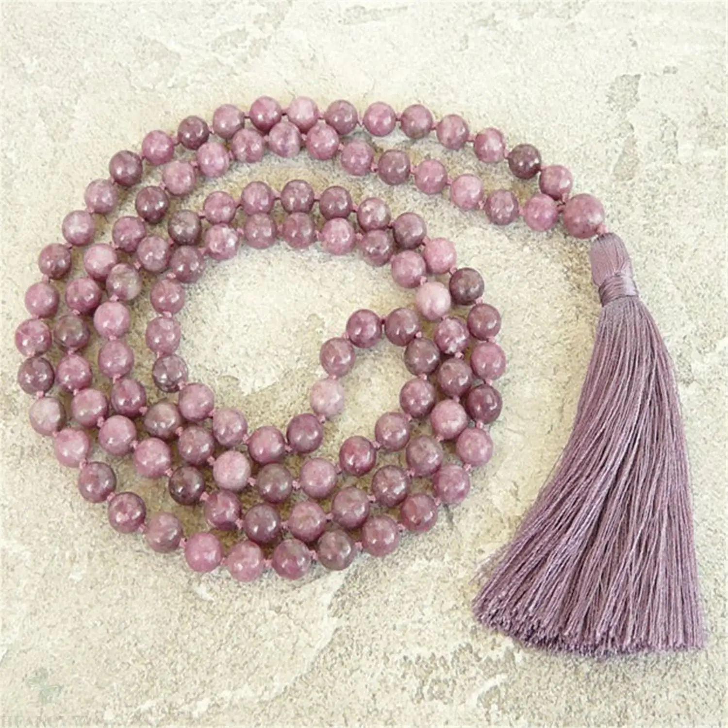 6mm Lepidolite Gemstone 108 Beads Mala Tassel Necklace Yoga Buddhism Ruyi Bless Meditation Chakra Classic
6mm Lepidolite Gemstone 108 Beads Mala Tassel Necklace Yoga Buddhism Ruyi Bless Meditation Chakra Classic