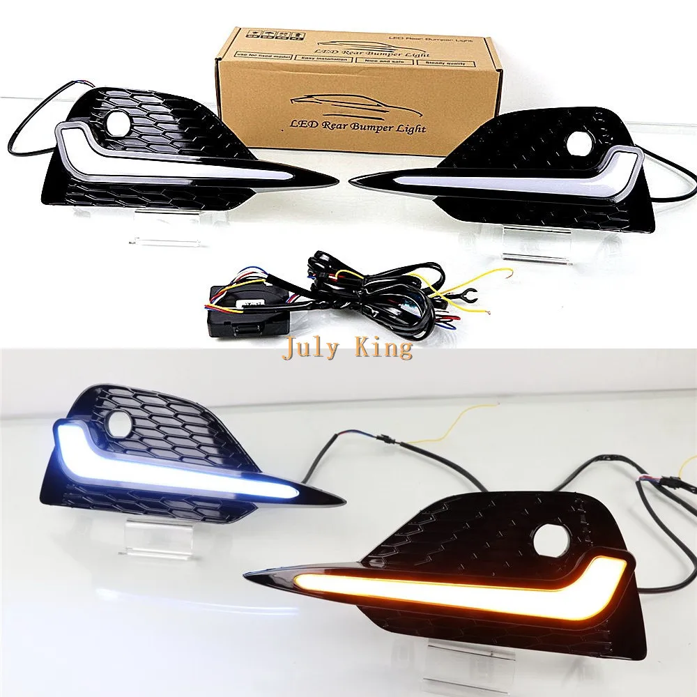 July King LED Daytime Running Lights Case for Nissan Qashqai 2018+, White DRL + Ice Blue Night DRL +Yellow Streamer Turn Signals
July King LED Daytime Running Lights Case for Nissan Qashqai 2018+, White DRL + Ice Blue Night DRL +Yellow Streamer Turn Signals