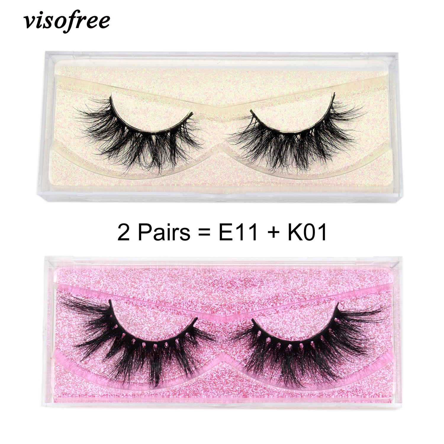 

2 Pairs/lot Visofree Eyelashes Makeup 3D Mink Lashes False Eyelashes Extension Cruel-free Mink Lash Full Volume Lashes Dramatic