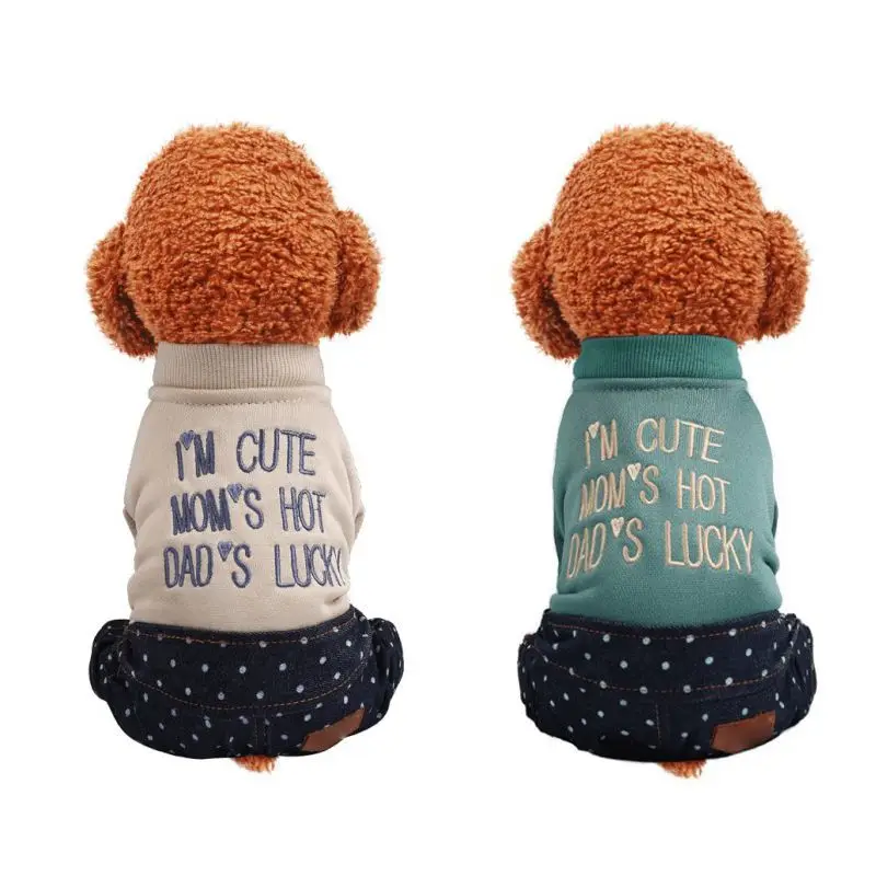Cute Small Pet Pajamas For Dogs Costume Dog Jumpsuit Cat Coat Dogs Clothing Letter Printed 4-legged Costume Chihuahua
Cute Small Pet Pajamas For Dogs Costume Dog Jumpsuit Cat Coat Dogs Clothing Letter Printed 4-legged Costume Chihuahua