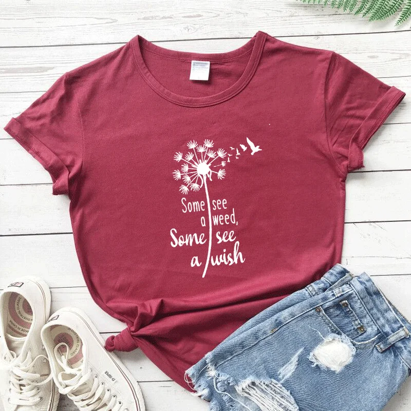 100% Cotton Women T Shirt Wish Dandelion Print Women T Shirt Short Sleeve O Neck Loose Women Tshirt Ladies Female Tee Shirt Tops
100% Cotton Women T Shirt Wish Dandelion Print Women T Shirt Short Sleeve O Neck Loose Women Tshirt Ladies Female Tee Shirt Tops
