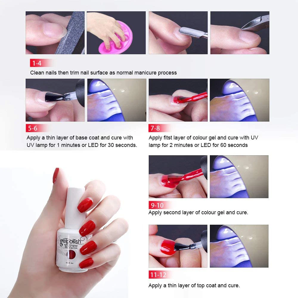 Semi Permanent Varnish Kit with 36W LED Lamp 36W, 6 Colors Gels polish, Top Base Coat,Manicure Tools Accessories Nail Art Kit
Semi Permanent Varnish Kit with 36W LED Lamp 36W, 6 Colors Gels polish, Top Base Coat,Manicure Tools Accessories Nail Art Kit