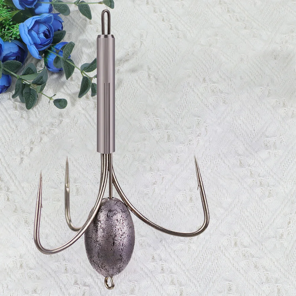 2Pcs Folding Fishing Hooks Three Anchors Hook with Sinker Fishing Accessory Fishing Tackle (Silver)
2Pcs Folding Fishing Hooks Three Anchors Hook with Sinker Fishing Accessory Fishing Tackle (Silver)