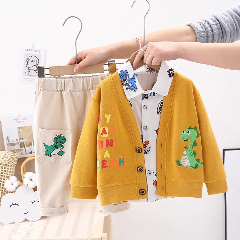 Cartoons Spring Autumn Children's Clothes Set Baby Boys Coat + Blouse + Pants 3pcs/Set Kids School Costume Teenage Girl Clothing
Cartoons Spring Autumn Children's Clothes Set Baby Boys Coat + Blouse + Pants 3pcs/Set Kids School Costume Teenage Girl Clothing