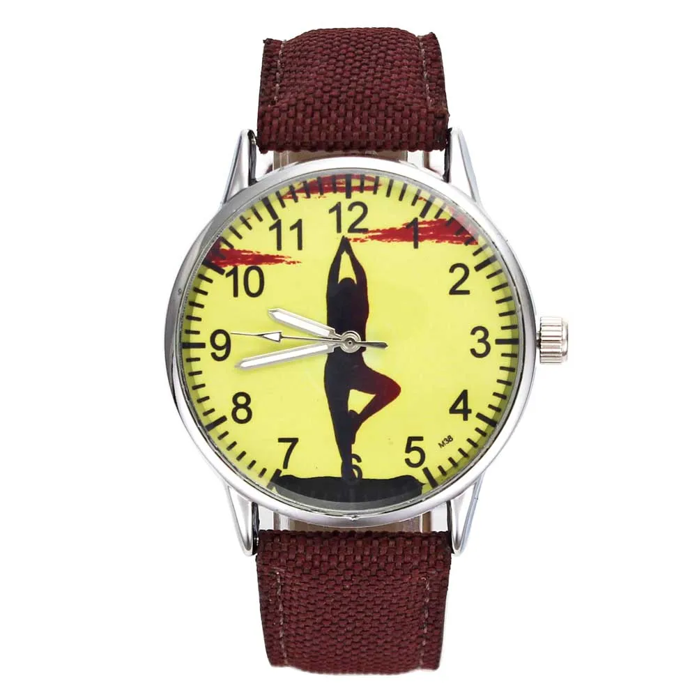Casual Sport Ladies Watches Fashion Trendy Yoga Balance Exercise Fitness Pattern Canvas Band Quartz Wrist Watch for Men Women
Casual Sport Ladies Watches Fashion Trendy Yoga Balance Exercise Fitness Pattern Canvas Band Quartz Wrist Watch for Men Women