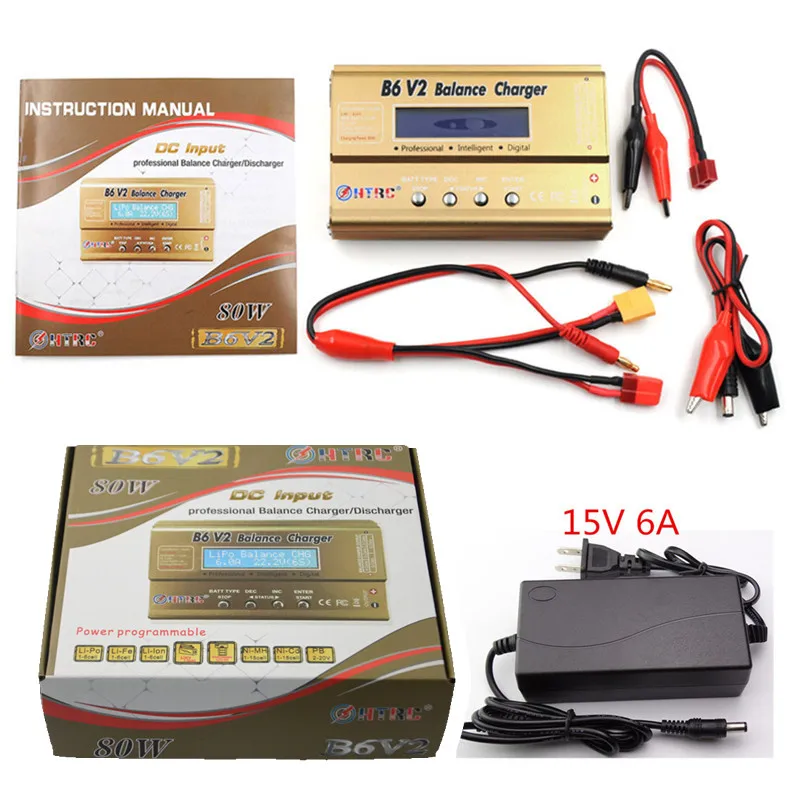 HTRC Battery Lipro Balance Charger iMAX B6 V2 charger Imax b6 Power Supply Lipro Digital Balance Charger+15v 6A Power Adapter
HTRC Battery Lipro Balance Charger iMAX B6 V2 charger Imax b6 Power Supply Lipro Digital Balance Charger+15v 6A Power Adapter