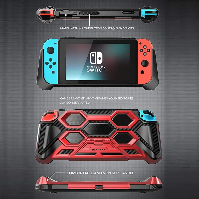 Чехол для Nintendo Switch Case Battle Series Mumba Heavy Duty Grip Cover For Console с Comfort Padded Hand Grips