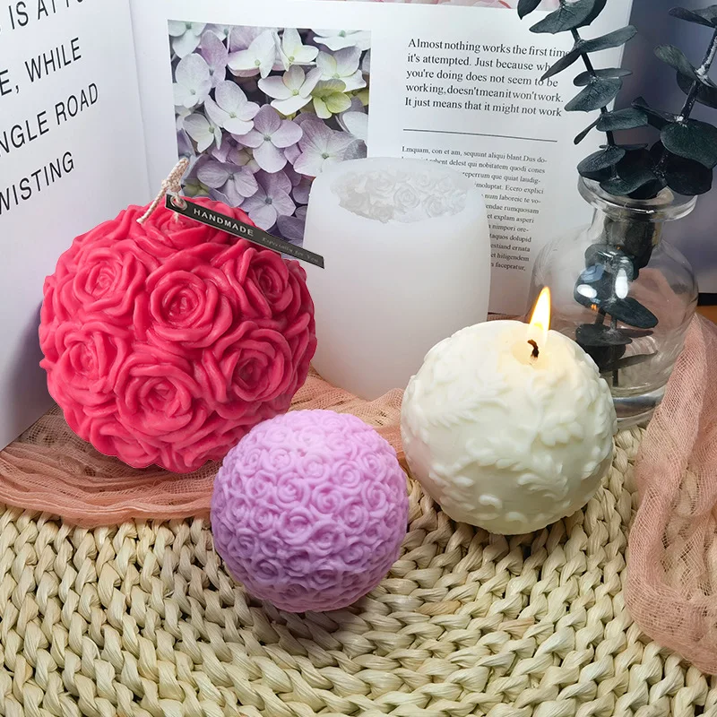Romantic Flower Ball Silicone Candle Mold for Handmade Desktop Decoration Gypsum Epoxy Resin Aromatherapy Candle Silicone Mould
Romantic Flower Ball Silicone Candle Mold for Handmade Desktop Decoration Gypsum Epoxy Resin Aromatherapy Candle Silicone Mould