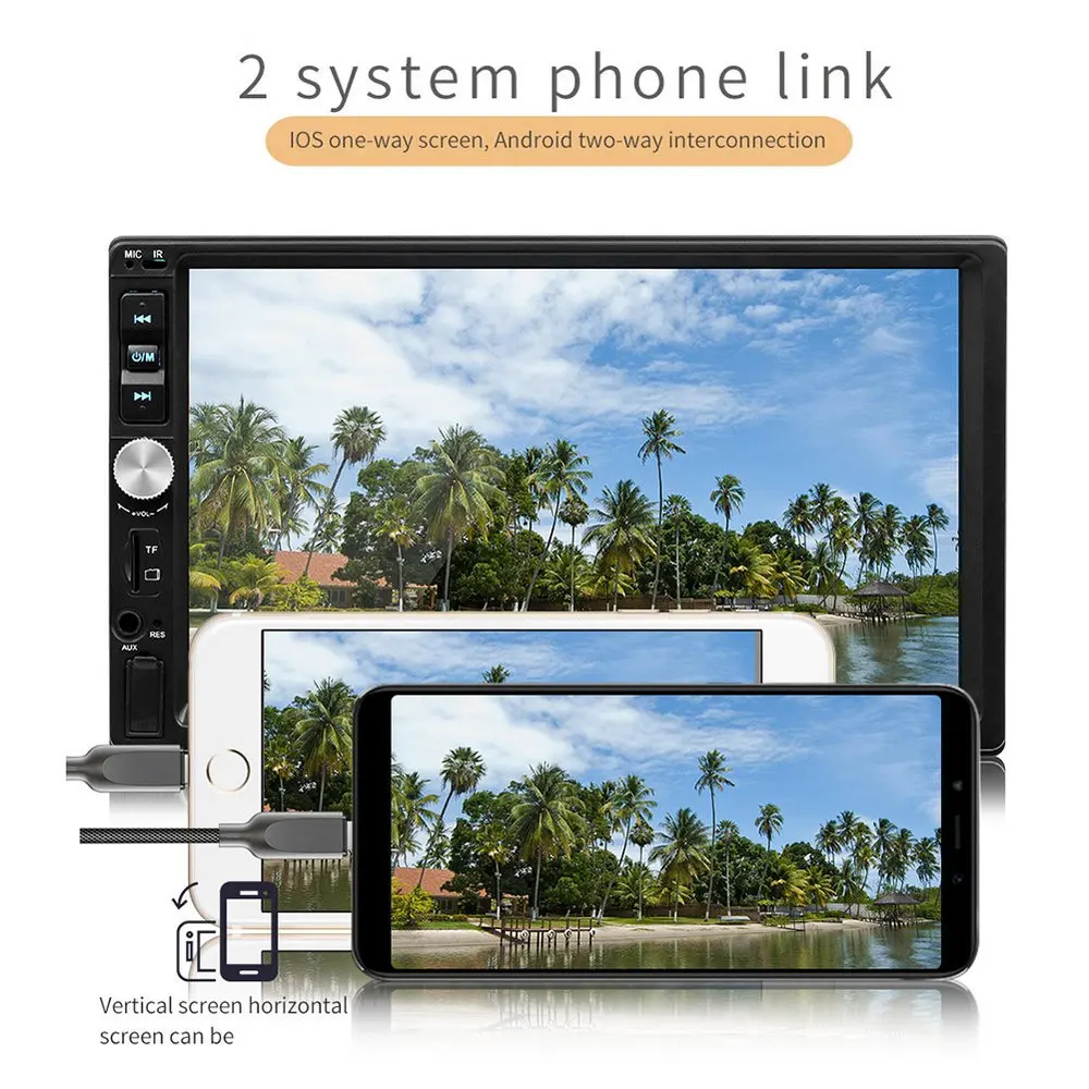 7012B 7-inch Double Ingot Car Universal Car Bluetooth Call MP5 Player Reverse Image Multilingual+Rear View Camera
7012B 7-inch Double Ingot Car Universal Car Bluetooth Call MP5 Player Reverse Image Multilingual+Rear View Camera