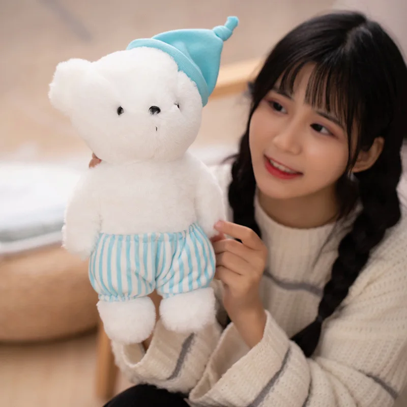 White Cream Teddy Bear Doll In a Hat Plush Stuffed Animal Soft Sofa Cushion Room Decor Baby Sleep Present Xmas Birthday Gift 
White Cream Teddy Bear Doll In a Hat Plush Stuffed Animal Soft Sofa Cushion Room Decor Baby Sleep Present Xmas Birthday Gift