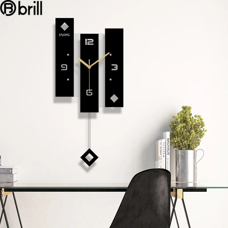 Creative Acrylic Swing Wall Clock Modern Black Pendulum Clocks Wall Home Decor Silent Living Room Pendule Horloge Murale Brief
Creative Acrylic Swing Wall Clock Modern Black Pendulum Clocks Wall Home Decor Silent Living Room Pendule Horloge Murale Brief