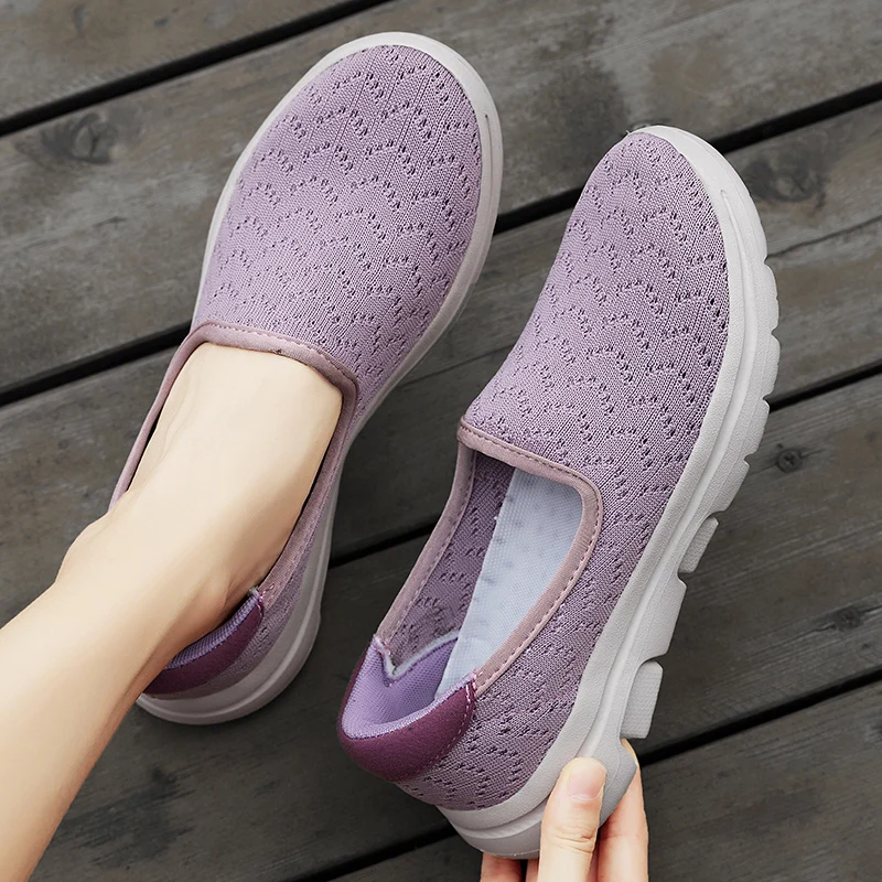 SUOVEKGO Women Breathable Lace Mesh Flat Shoes Easy Slip on Lazy Shoes Female Sneaker Ultiweight Soft Footwear Large Size
SUOVEKGO Women Breathable Lace Mesh Flat Shoes Easy Slip on Lazy Shoes Female Sneaker Ultiweight Soft Footwear Large Size